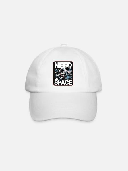Raumfahrt-Statement: Need My Space - Baseballkappe - Weiß/Weiß