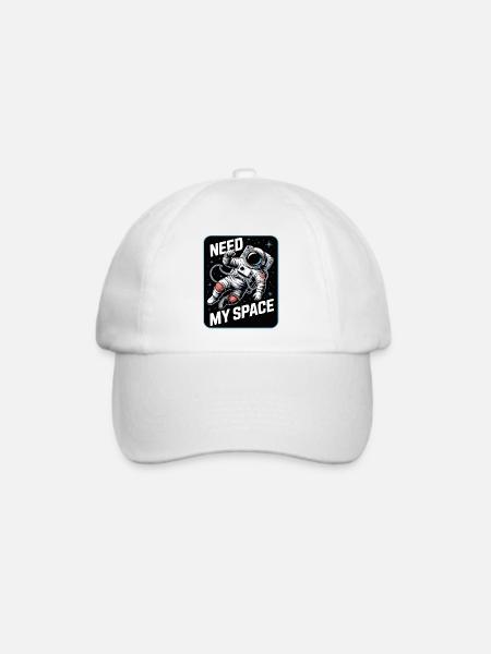Need My Space Astronaut - Baseballkappe - Weiß/Weiß
