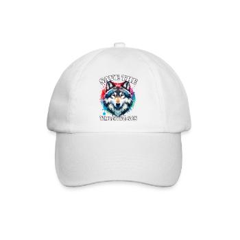 Grauwolf Save Timber Wolf - Baseballkappe - Weiß/Weiß - Vorne