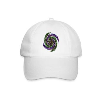 Farbenwirbel Neon Vortex - Baseballkappe - Weiß/Weiß - Vorne