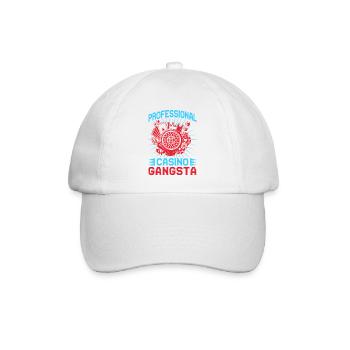 Gambling Fan Professional Casino Gangsta Casino - Baseballkappe - Weiß/Weiß - Vorne