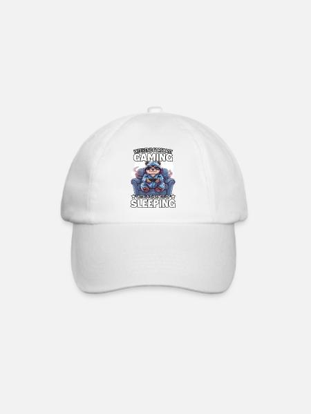 Wochenend Gaming: Schlafwahrscheinlichkeit - Baseballkappe - Weiß/Weiß
