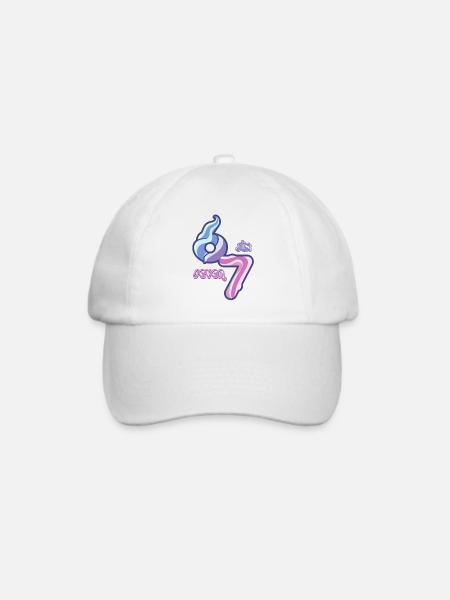 Candy Swirl 67 meme Neon Doodle - Baseballkappe - Weiß/Weiß