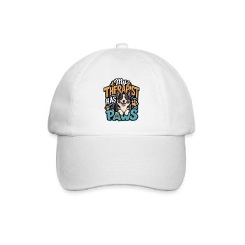 Cardiganwelshcorgi - Baseballkappe - Weiß/Weiß - Vorne
