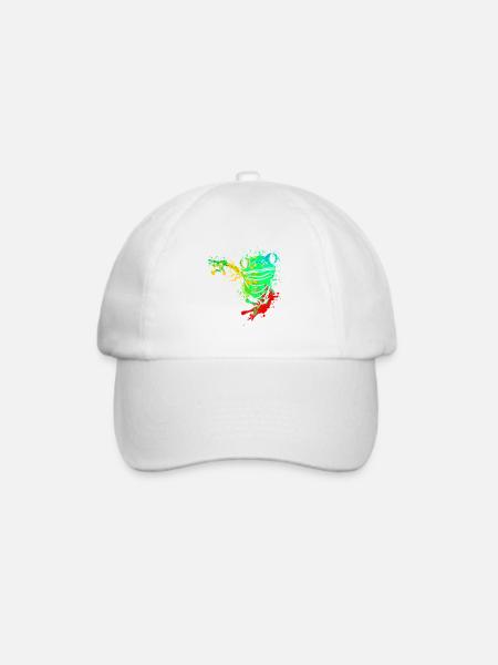 Frosch Splash Art - Baseballkappe - Weiß/Weiß