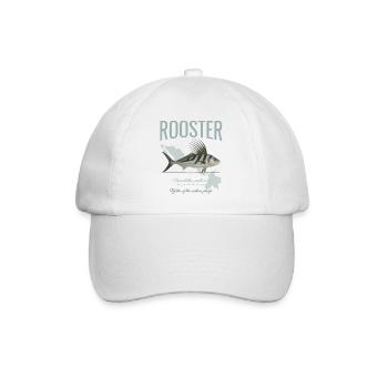 Rooster Fisch Inshore Angeln im Pazifik in Amerika - Baseballkappe - Weiß/Weiß - Vorne