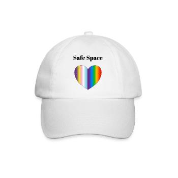 Regenbogengradient Herz-Inklusiver Stolz - Baseballkappe - Weiß/Weiß - Vorne
