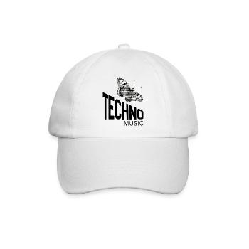 Monochromer Halbton-Schmetterling - Baseballkappe - Weiß/Weiß - Vorne