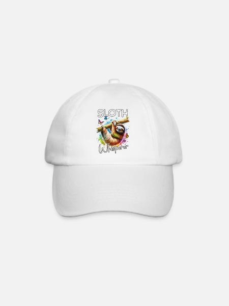 Faultier Flüsterer - Baseballkappe - Weiß/Weiß