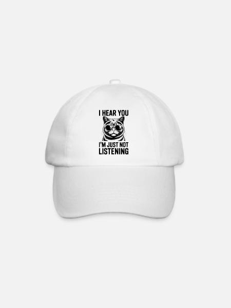 Britisch Kurzhaar Katze Britisch Kurzhaar Geschenk - Baseballkappe - Weiß/Weiß