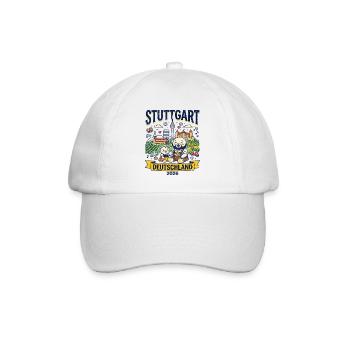 City Stuttgart Germany Traditional Bears Travel - Baseballkappe - Weiß/Weiß - Vorne