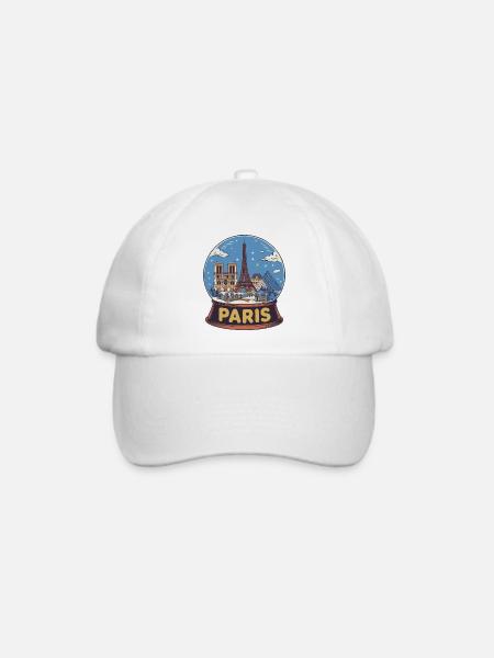 Pariser Schneekugel - Baseballkappe - Weiß/Weiß