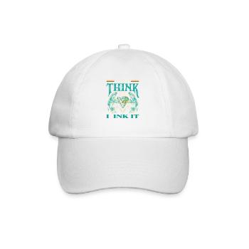 You Think It I Ink It Lustiger Tätowierer Spruch - Baseballkappe - Weiß/Weiß - Vorne