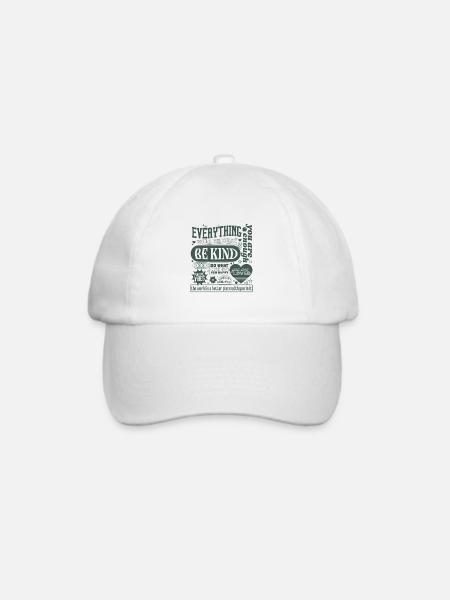 Everything Will Be Okay – Positive Vibes & Kindnes - Baseballkappe - Weiß/Weiß