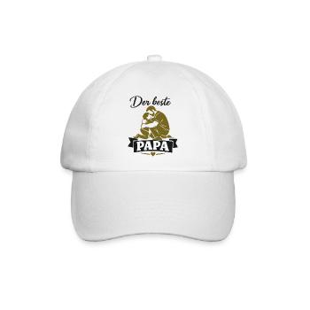 Der beste Papa – Vaterliebe - Baseballkappe - Weiß/Weiß - Vorne