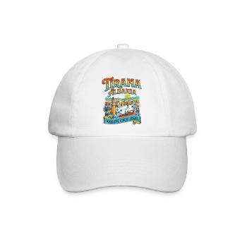 Vintage Tirana Albania Adriatic Coast Cityscape - Baseballkappe - Weiß/Weiß - Vorne