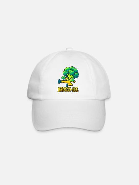 Brokkoli - Baseballkappe - Weiß/Weiß