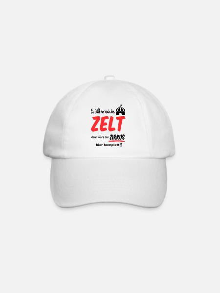 Zelt Politik Zirkus Sprüche Komplett Clown Artist - Baseballkappe - Weiß/Weiß
