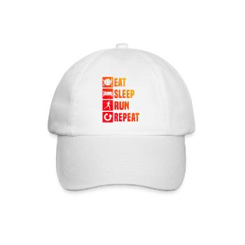 Geschenkidee für einen Running mit Running - Baseballkappe - Weiß/Weiß - Vorne