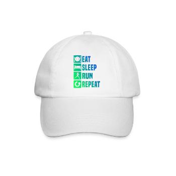 Geschenkidee für eine Running mit Running - Baseballkappe - Weiß/Weiß - Vorne