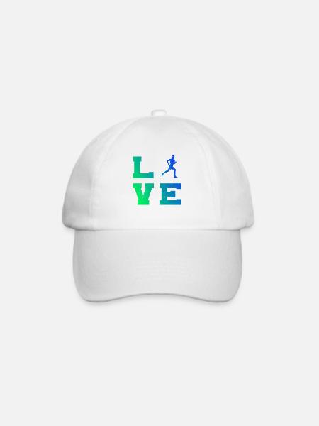 Geschenkidee für einen Running mit Running - Baseballkappe - Weiß/Weiß