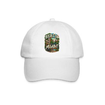 Berlin Moabit – Urbaner Kiez - Baseballkappe - Weiß/Weiß - Vorne