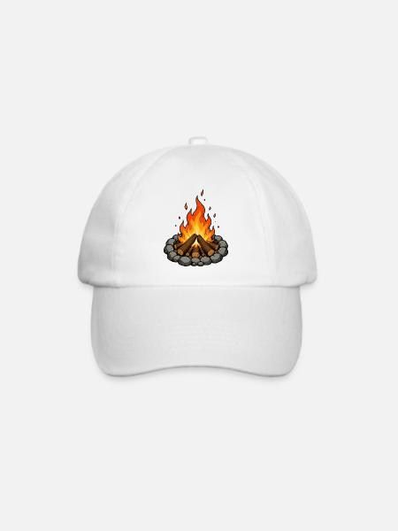lagerfeuer - Baseballkappe - Weiß/Weiß