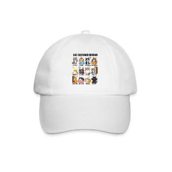  Katze Kundenbewertungen Lustiger Purrfect Kawaii - Baseballkappe - Weiß/Weiß - Vorne