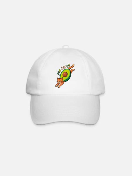 AvoCatDo Dehnkatze - Baseballkappe - Weiß/Weiß