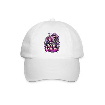 Füttere die Leere: Skelettkosmos - Baseballkappe - Weiß/Weiß - Vorne