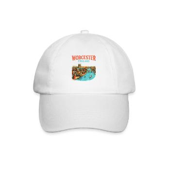City Vintage Worcester England River Severn Art - Baseballkappe - Weiß/Weiß - Vorne