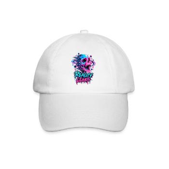 Reality Leaks Neon Skull - Baseballkappe - Weiß/Weiß - Vorne