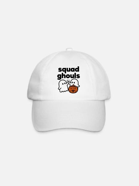 Squad Ghouls Halloween Pumpkin Crew - Baseballkappe - Weiß/Weiß