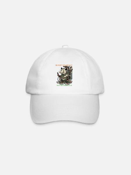 Sysadmin T-Shirt Server Kabelsalat IT Admin - Baseballkappe - Weiß/Weiß