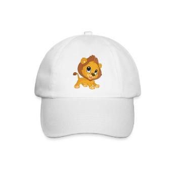 Süßes Löwenbaby - Baseballkappe - Weiß/Weiß - Vorne
