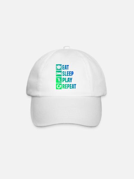 Faustballspielen Geschenkidee für ein Ballsportler - Baseballkappe - Weiß/Weiß