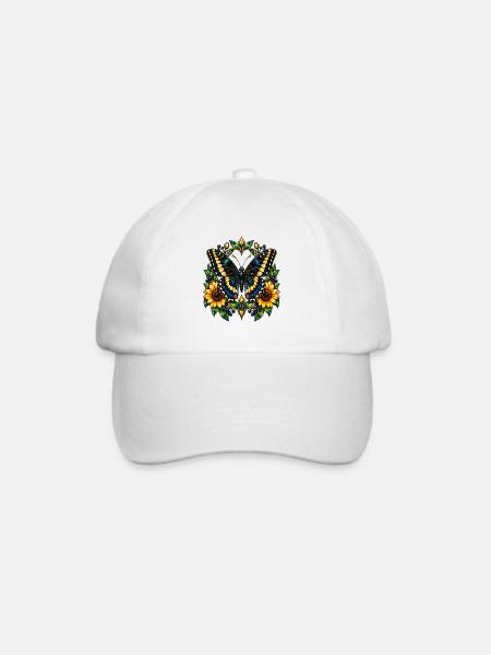Schmetterlinge Schöner Schmetterling - Baseballkappe - Weiß/Weiß