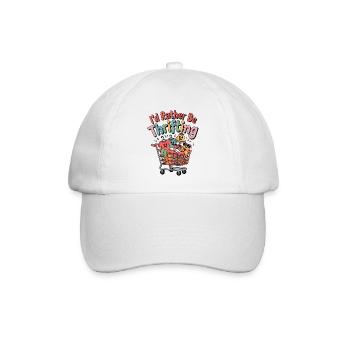 Ich würde lieber im Secondhand-Geschäft sein - Baseballkappe - Weiß/Weiß - Vorne
