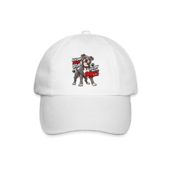 Sturer Staffy - Baseballkappe - Weiß/Weiß - Vorne