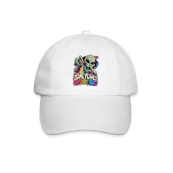 Gleicher Planet, andere Vibes - Baseballkappe - Weiß/Weiß - Vorne