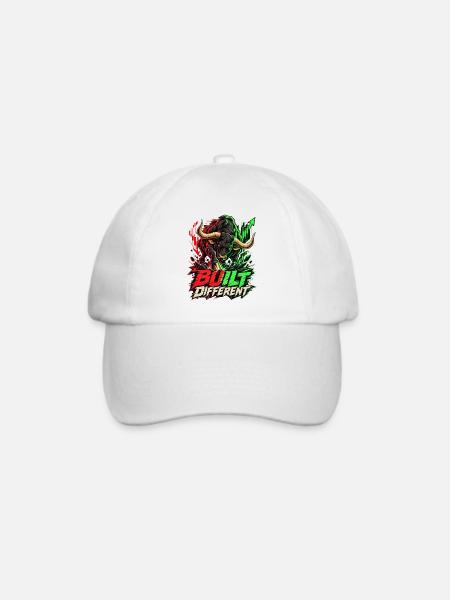 Stier im Trading-Stil - Baseballkappe - Weiß/Weiß