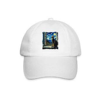 Orientalisch Kurzhaar Starry Night - Baseballkappe - Weiß/Weiß - Vorne