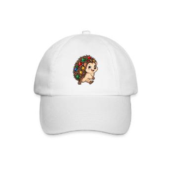 Weihnachten Igel Christbaumkugeln Geschenk - Baseballkappe - Weiß/Weiß - Vorne