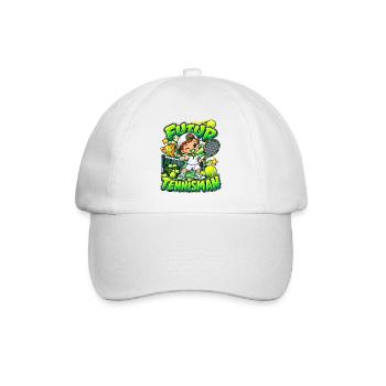 Zukünftiger Cartoon-Tennisspieler, Kindertennisspieler - Baseballkappe - Weiß/Weiß - Vorne