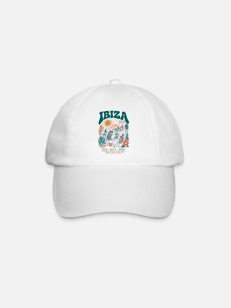 Ibiza 2026 Sun Salt Soul - Baseballkappe - Weiß/Weiß