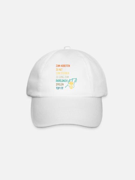 Dudelsackspieler Dudelsack Männer Geschenk - Baseballkappe - Weiß/Weiß