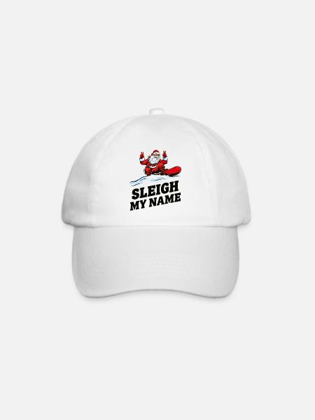 Sleigh My Name Santa - Baseballkappe - Weiß/Weiß