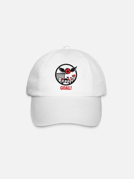 Fussball Tor Wappen Logo - Baseballkappe - Weiß/Weiß