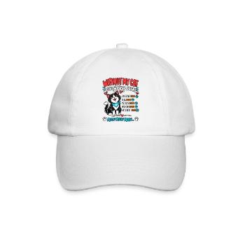Ohne meine Katze ist alles - Baseballkappe - Weiß/Weiß - Vorne