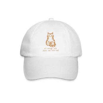Orange Katze All Orange Cats Share One Brain Cell - Baseballkappe - Weiß/Weiß - Vorne